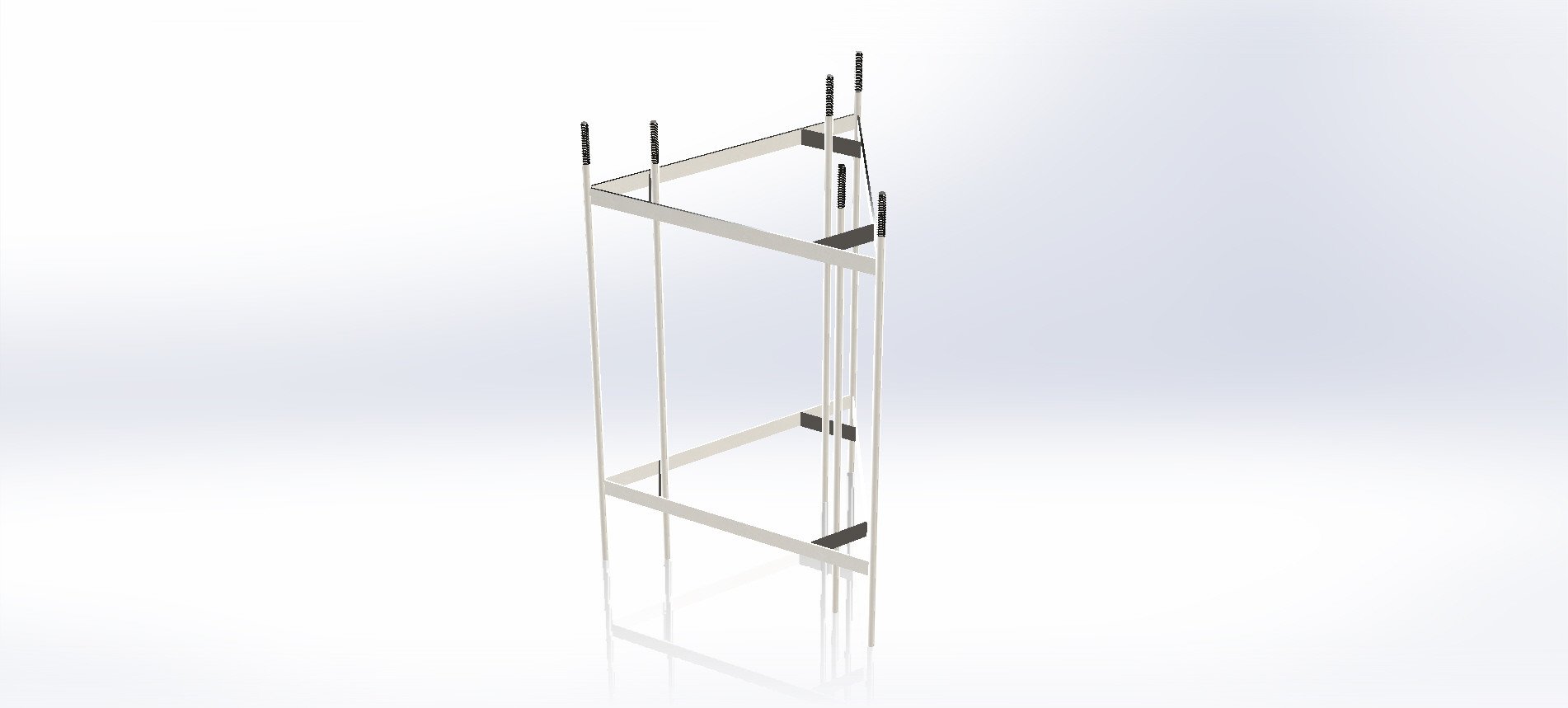 Lattice Mast Casting Cage - Connects to Y-Base Assembly